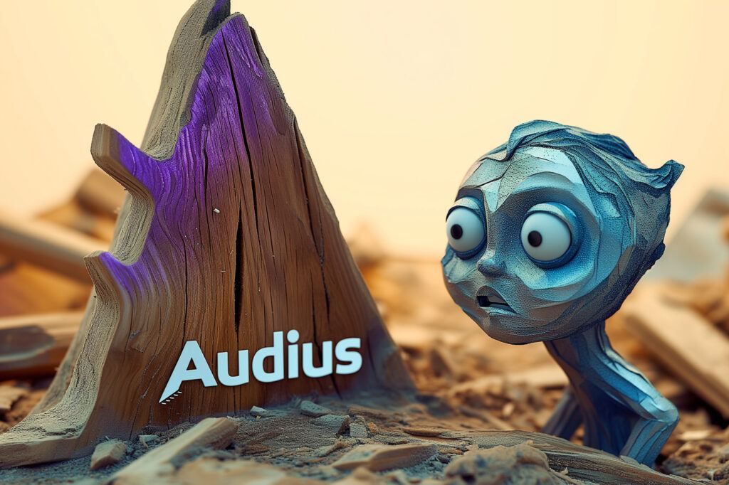 a piece of wood explains audius to a sheet of foil.