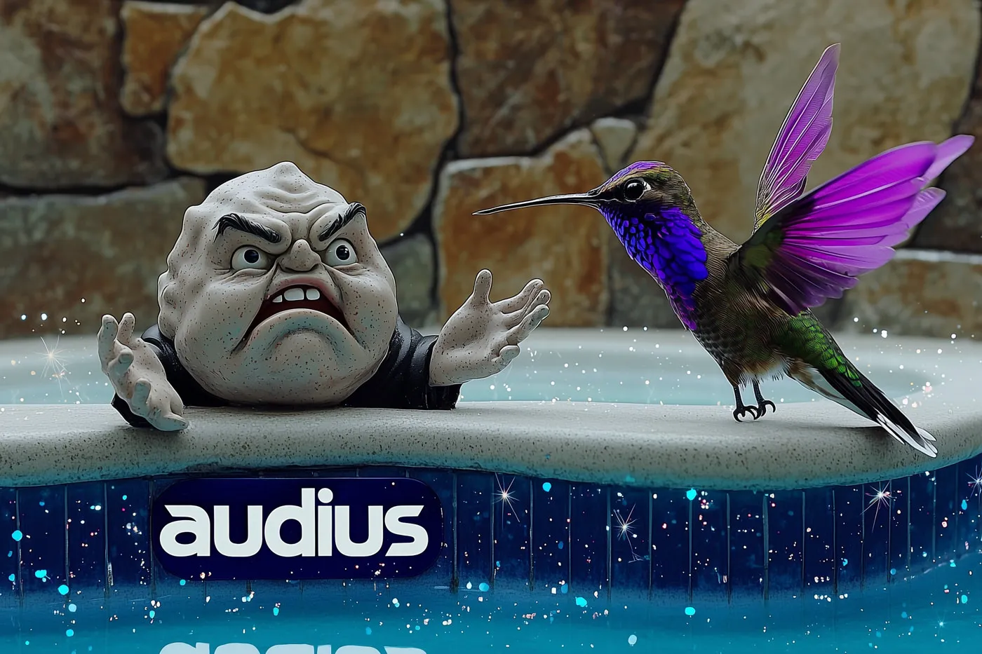 An unlikely conversation between a grumpy magnet and a vibrant hummingbird explores a whimsical concept to incentivize artists on Audius.